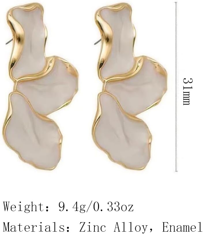 EXPHAIN Irregular Petal Earring For Women Stainless Steel Unique Statement Flower Dangle Earrings Trendy Jewelry Gift - Image 2
